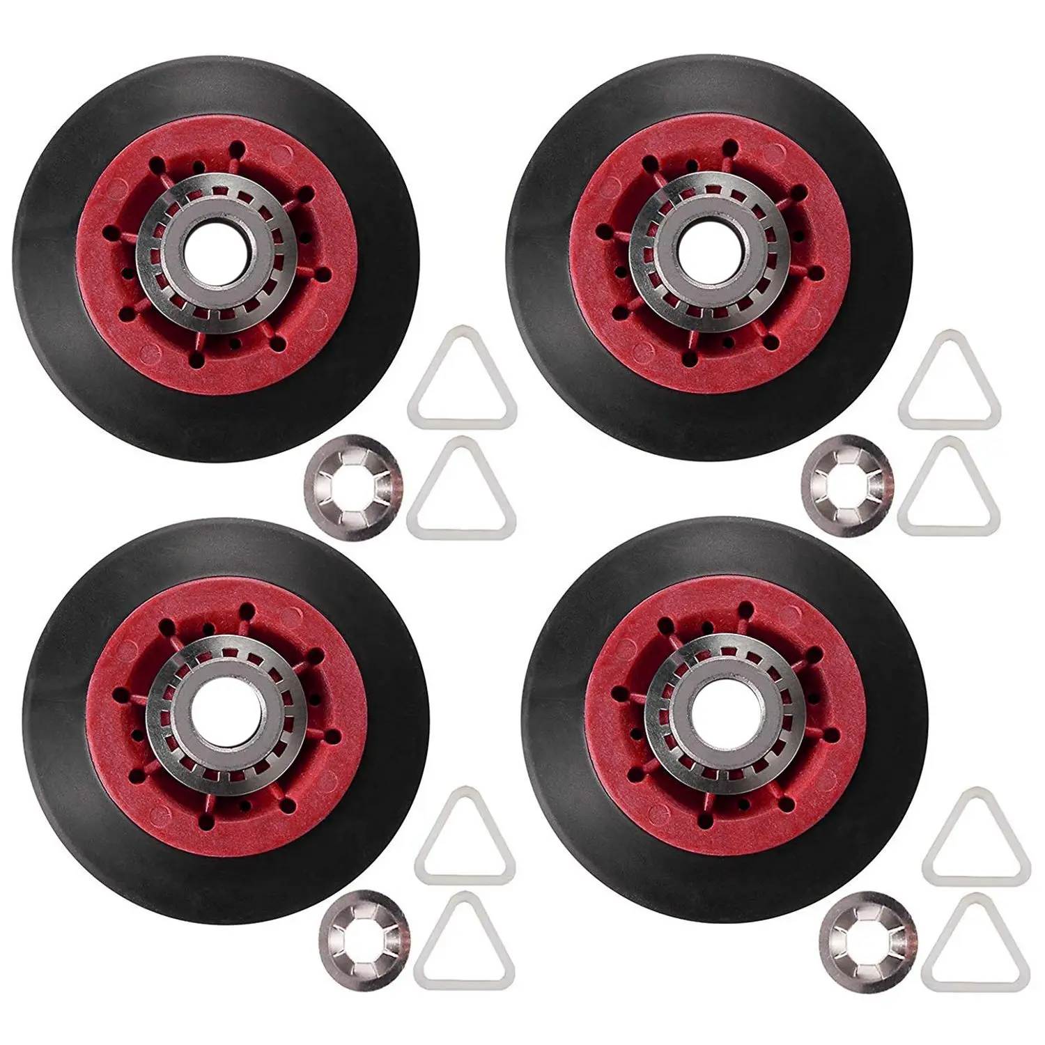 4 unidades 8536974   Rolo de tambor de secador adequado para Whirlpool, Kenmore - substitui 8536974 , 8536973 , W 10314171 , WPW 10314173 , PS 11752609