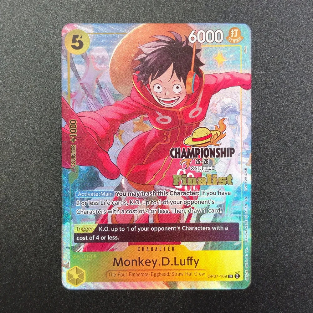 Self Made Proxy One Piece English CS 25-26 Finalist Card Set 1 Luffy Nami Chopper OP07-066 Promotion Game Collection Card Toy
