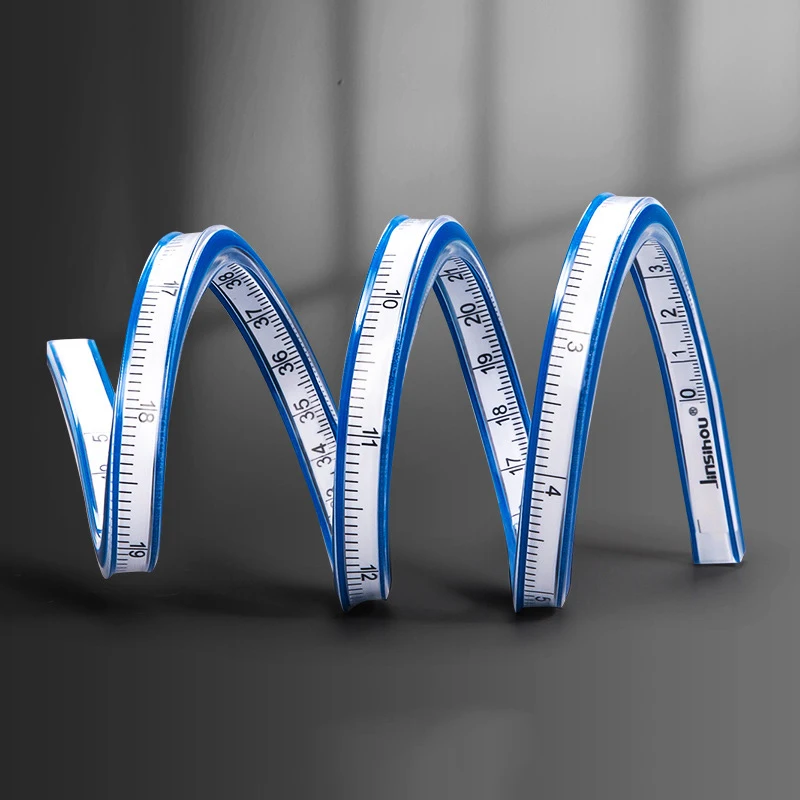 Flexible Curve Ruler Sewing Soft Rulers Drafting Drawing Tool Serpentine Plastic School Office Supplies 30cm 40cm 50cm 60cm view 6