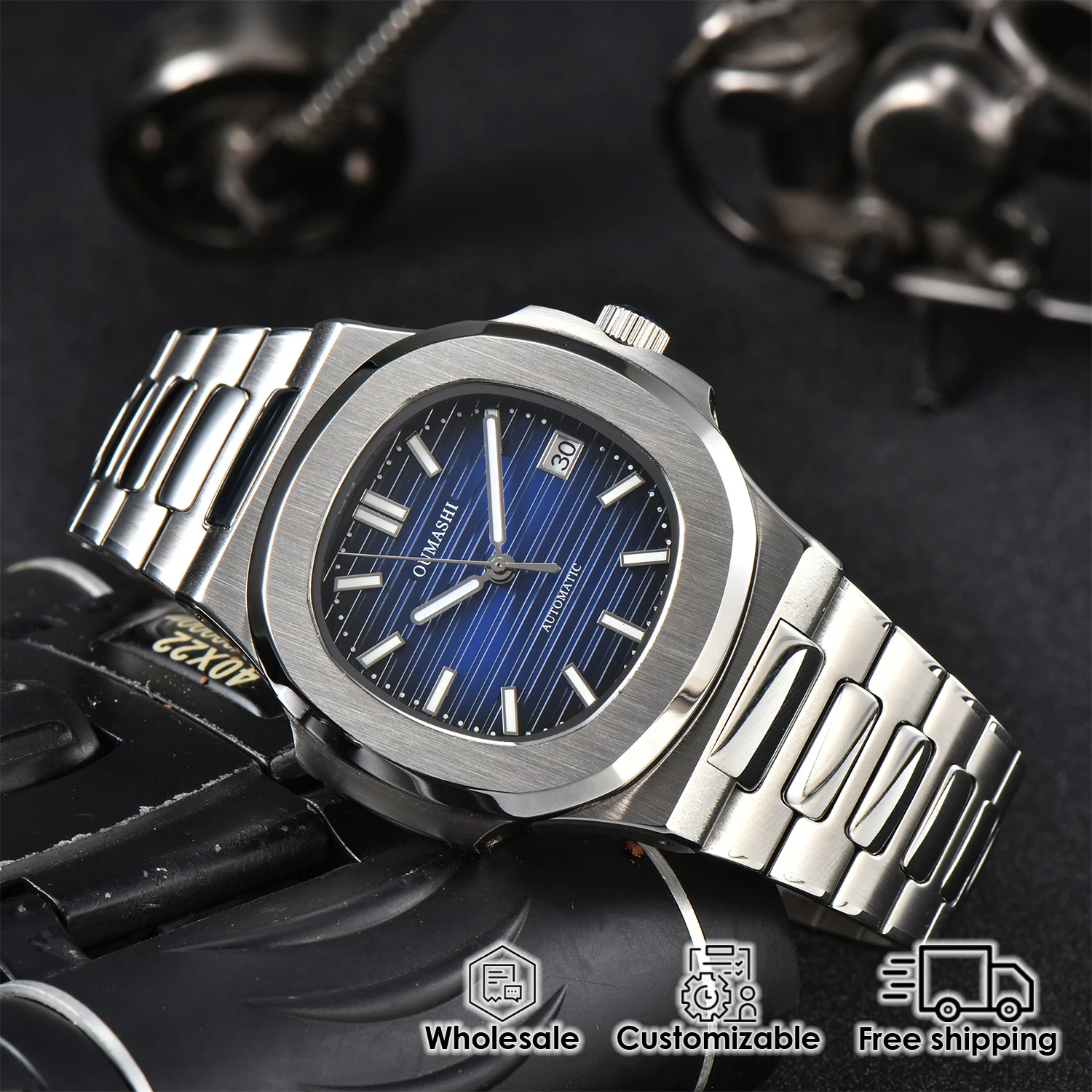 Luxury Watch for men Business 43MM Automatic Luminous Date display Waterproof Stainless Customizable Men's Wrist watch