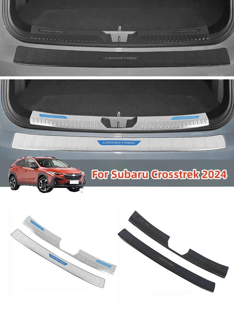 

Rear Trunk Door Sill Guards Protector Stainless Steel Anti-Scratch Rear Bumper Foot Plate Guards for Subaru Crosstrek 2024