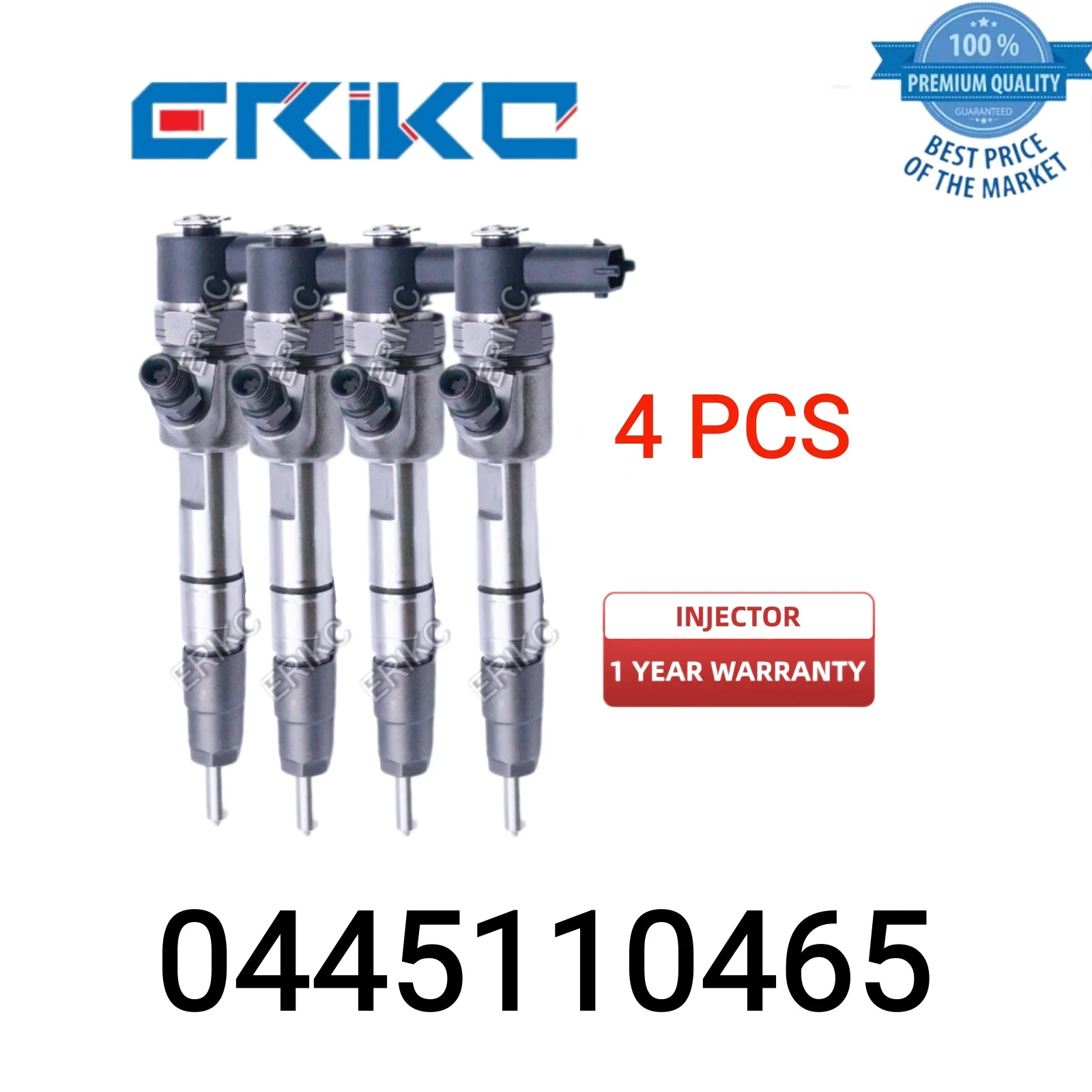 4 PCS 0445110465 Injector Diesel 0 445 110 465 Nozzle Injector 0445 110 465 Common Rail Injector for HF4DA1-2C