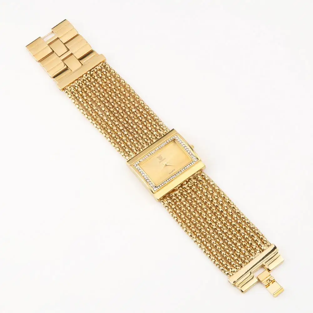 Alloy Beads Women Fashion Multi-layer Analog Quartz Band Bracelet Wrist Watch