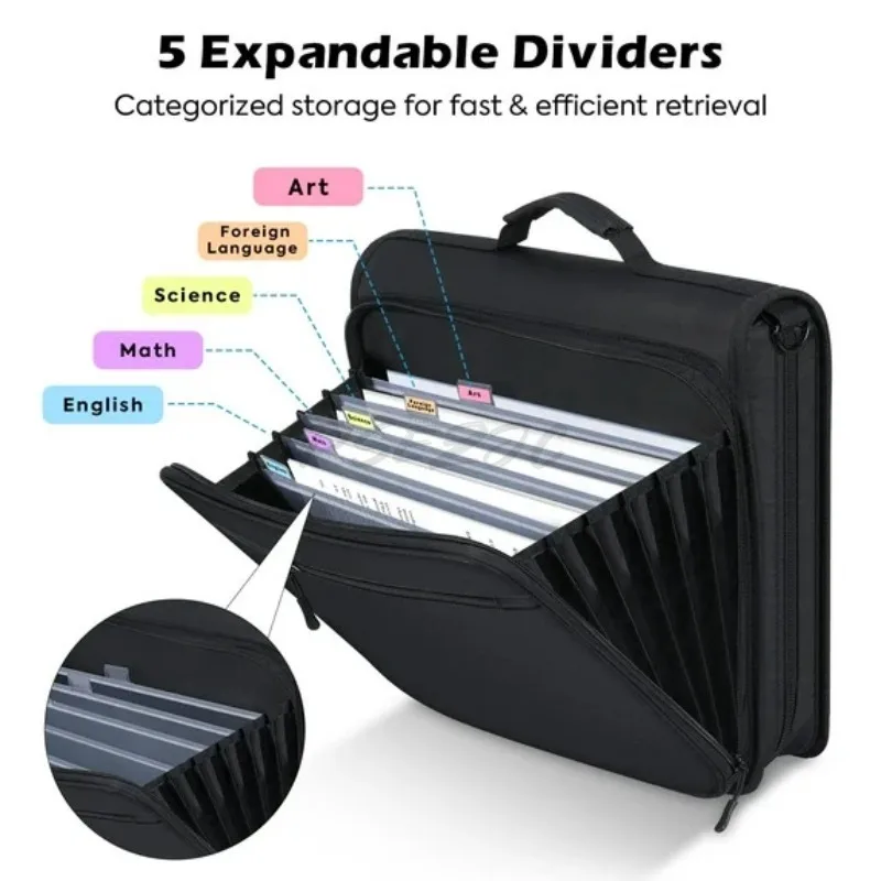 Briefcase Men's and Women's Business Office Hand-held File Bag Oxford Cloth File Computer Bag