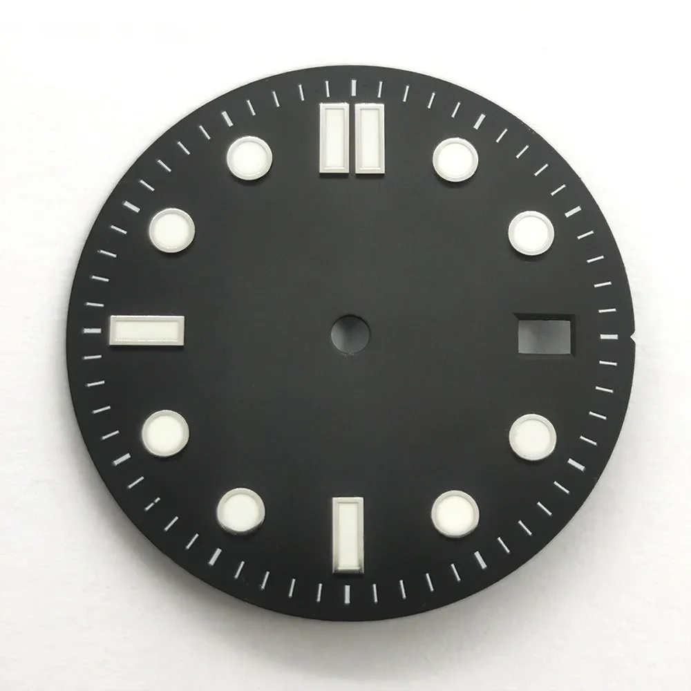 Customized 31mm Dial NH35 Watch Dial Surface Fit For NH35 NH36 Movement 31mm Green Luminous Watch Faces