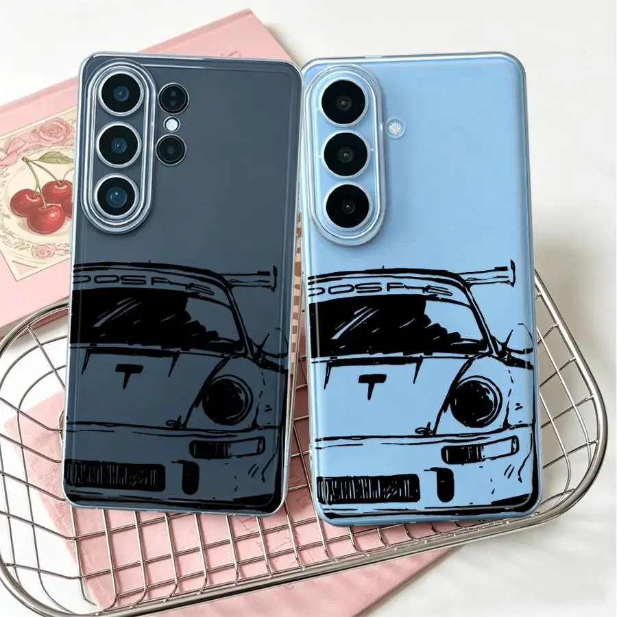 Racer Line Art Phone Cover Case for Samsung Galaxy S26 Ultra Note 20 Ultra 10 S23 Ultra S21 S20 Plus S22 FE S23Ultra S24 S25