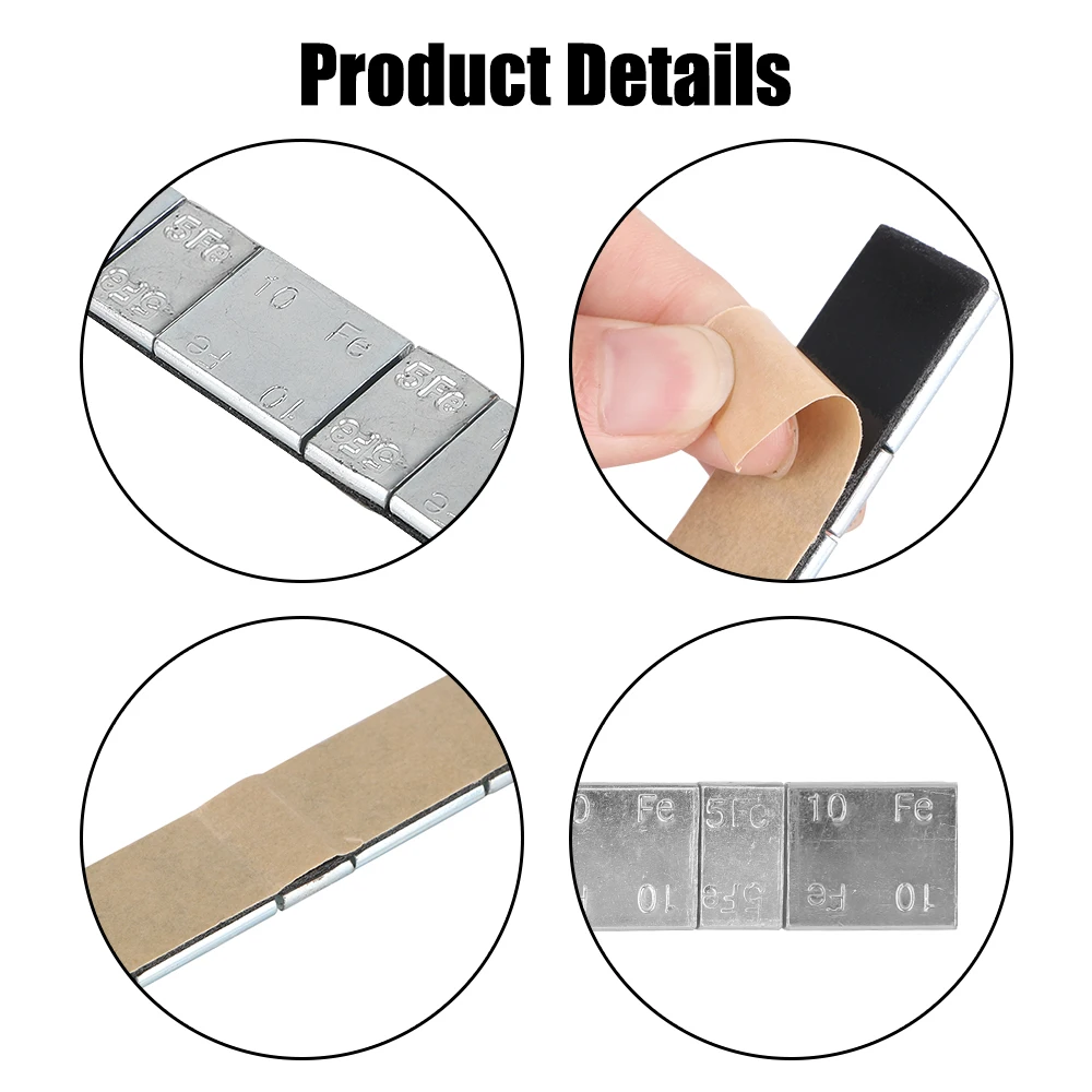 Wheel Balance Weight Tire Adhesive Iron Universal 5g/10g Tyre Wheel Block 32Pcs/lot Balancer Tool For Car Motorcycle Bike Auto