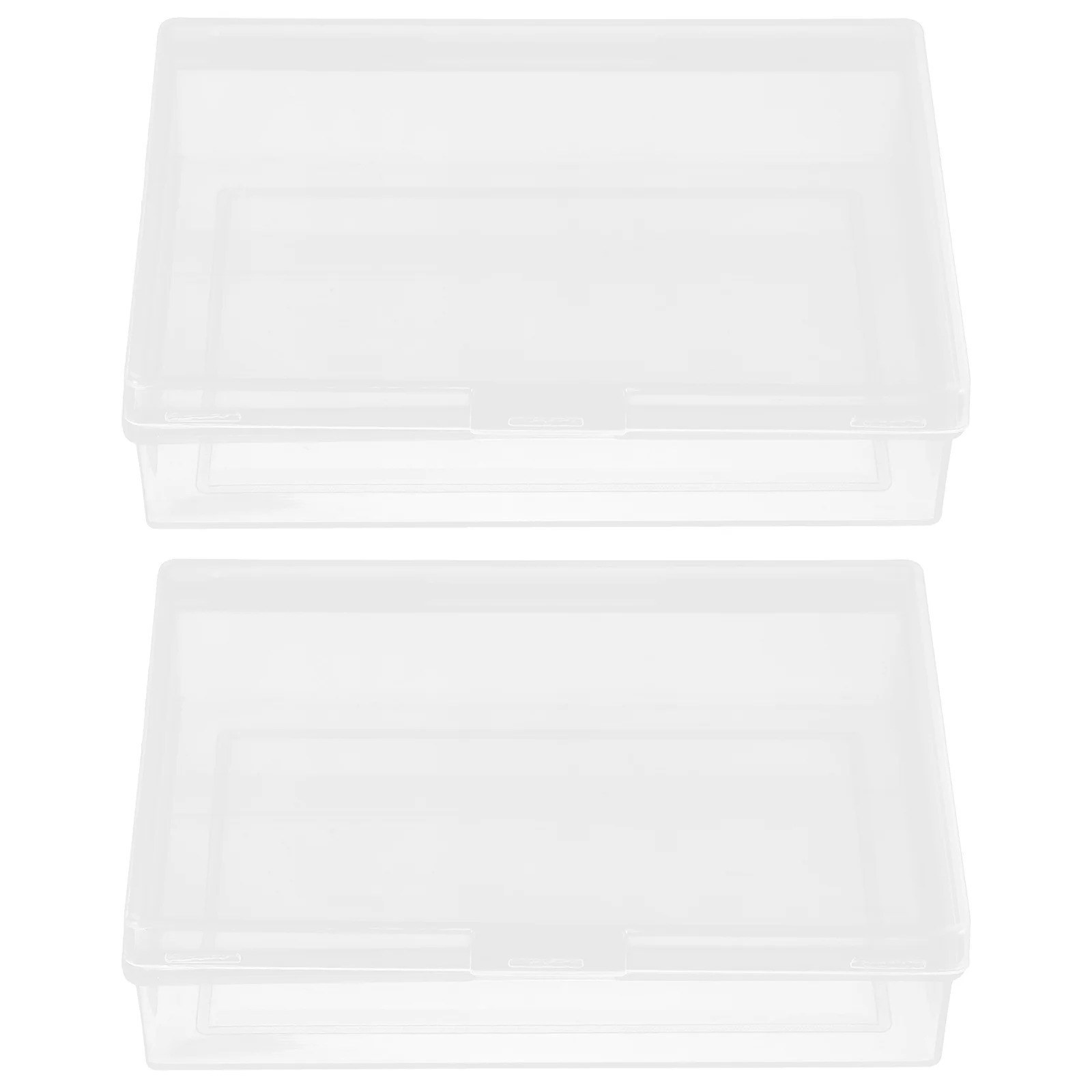 2 Pcs Empty Card Boxes Playing Case Transparent Storage for Cards Mini Tally