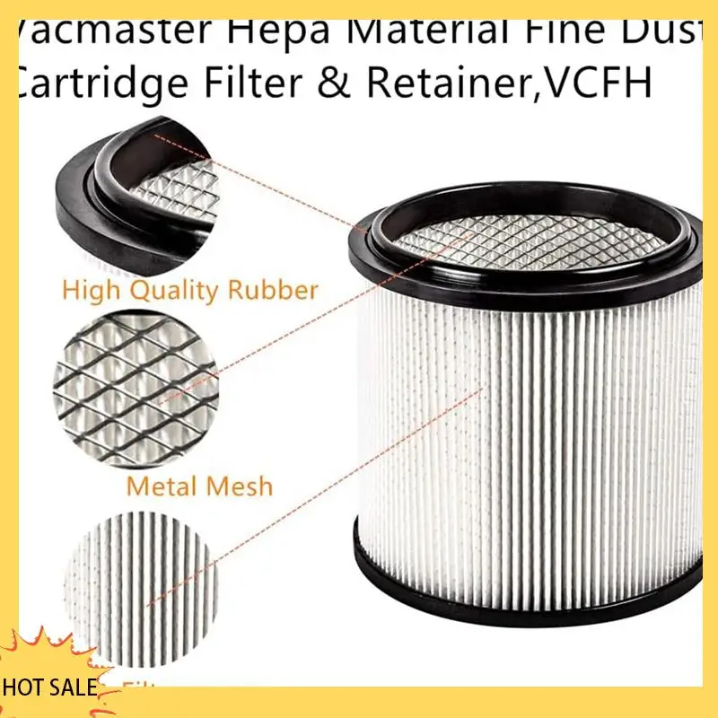 Reemplazo A66Z para filtro y retenedor de cartucho de polvo fino de Material Vacmaster Hepa, VCFH