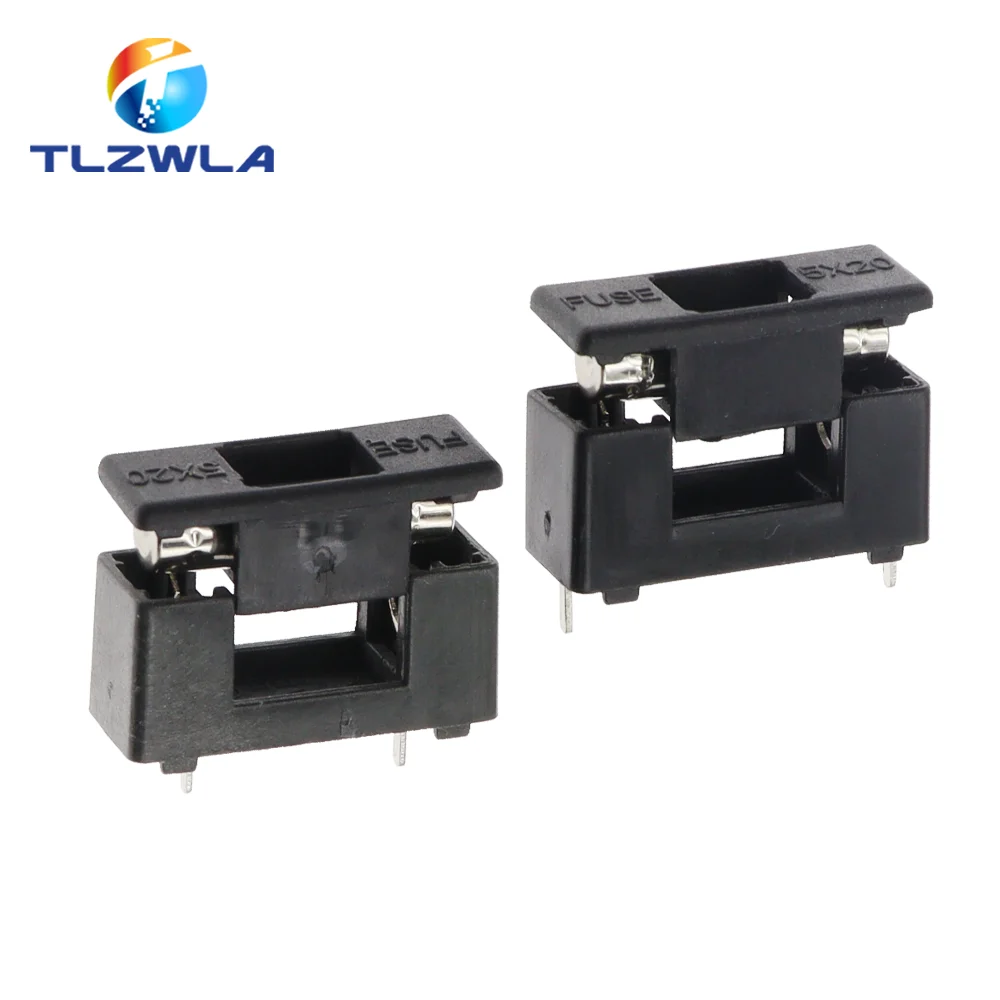 10 sztuk 5*20MM uchwyt bezpiecznika 6A250V szary uchwyt z szarą osłoną bloki bezpieczników PCB montaż panelowy skrzynki bezpieczników