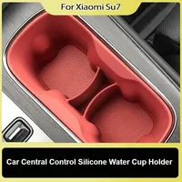 For Xiao Mi Su7 Car Central Control Silicone Water Cup Holder Fit Xiaomi Su7 Front Water Cup Silicone Non-slip Water Cup Limiter