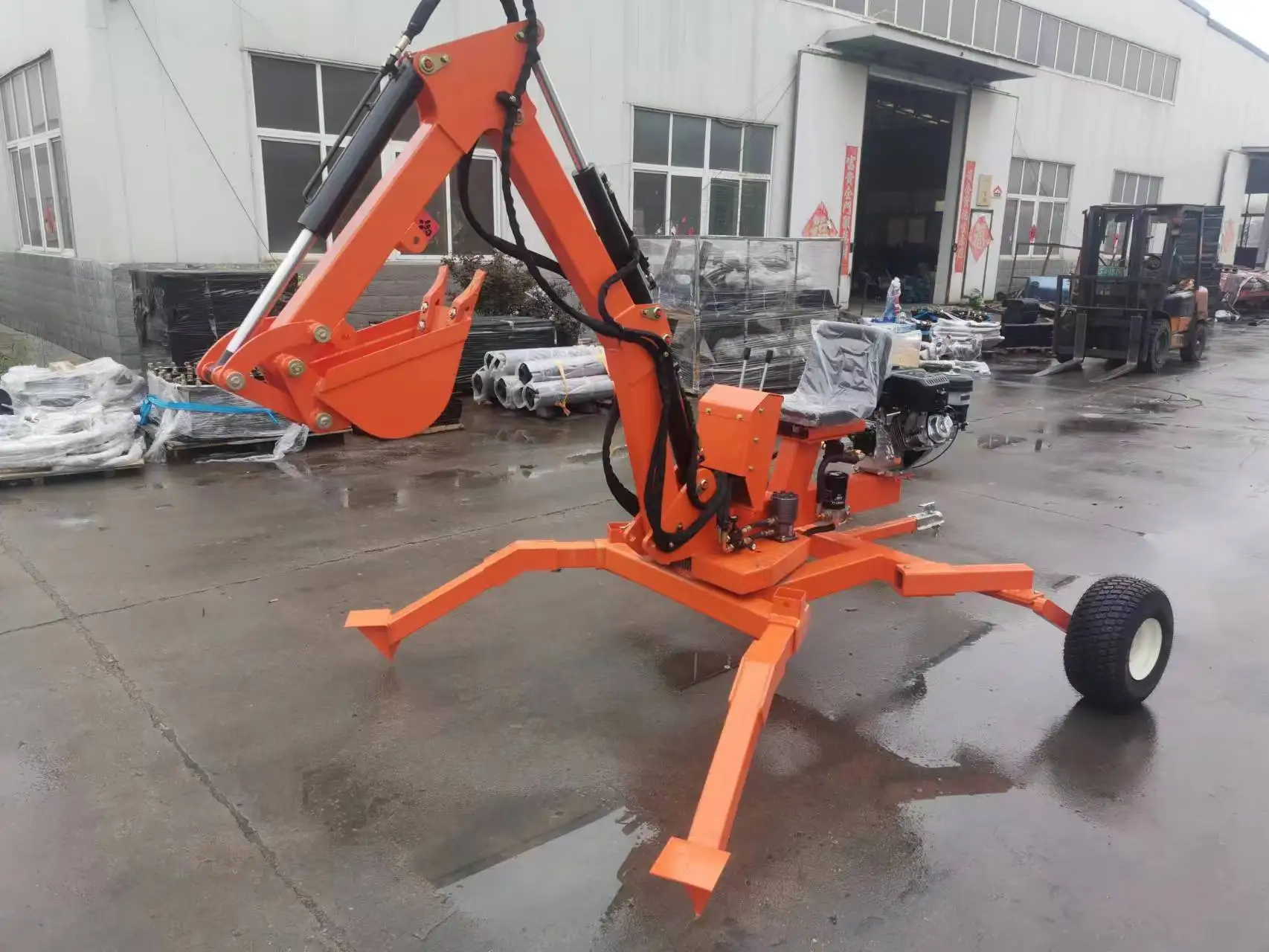 Mini Excavator 360 Degree Rotation Small Backhoe Mini Digging Machine 12HP Diesel Engine or 15HP Gasoline Engine