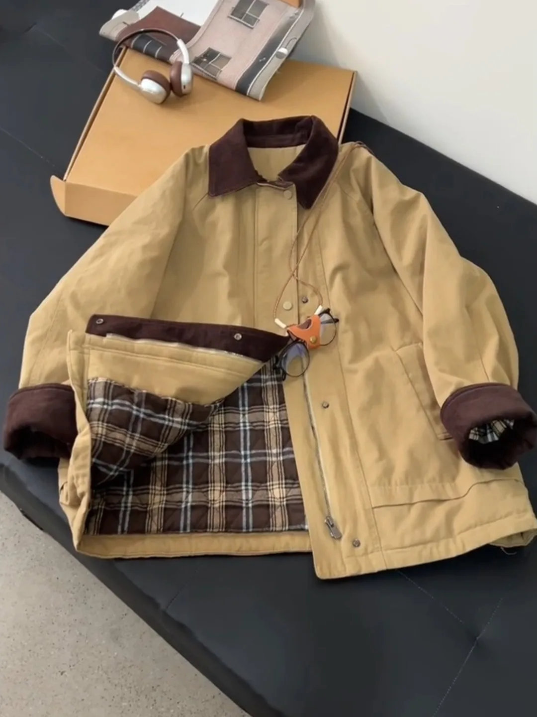 

Design Sensation Workwear Cotton Jaet Women's 2025 Winter New Sle Autumn Winter Unique Super Beautiful Trendy Small Size