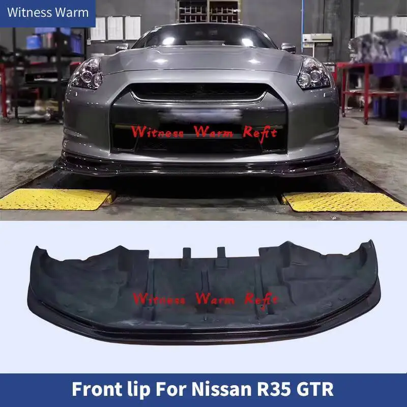 Pare-chocs avant en fibre de carbone pour Nissan, kit de corps de séparateur Spomicrophone, R35 GTR, Jules