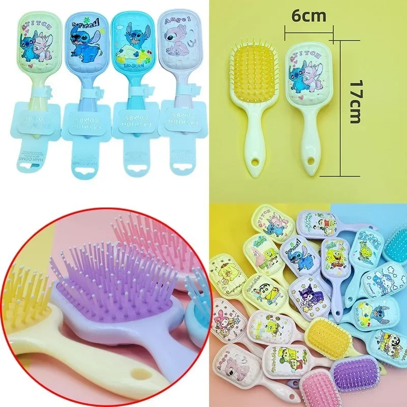 

Disney Stitch Wide Toothed Air Cushion Comb Women Scalp Massage Comb Cute Hollow Home Salon DIY Hairdressing Tools Birthday Gift