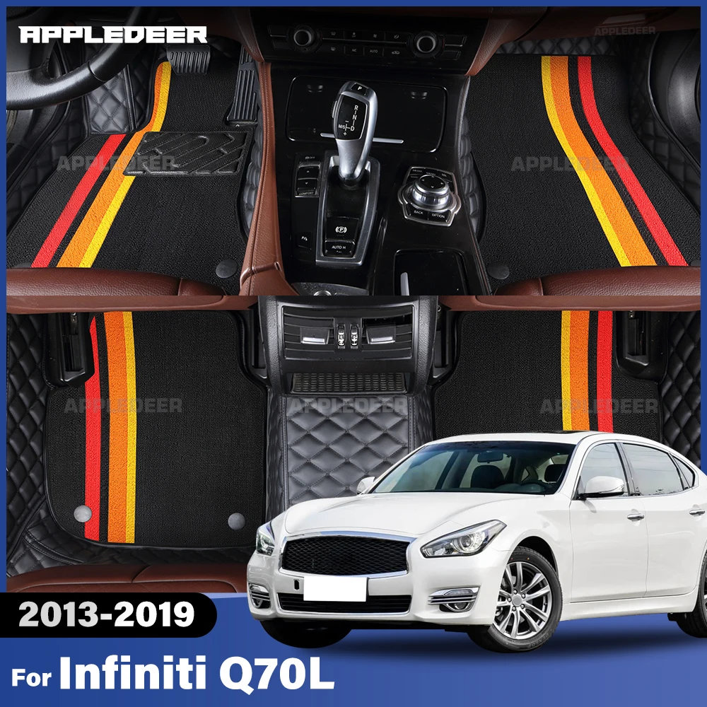 

Для Infiniti Q70L 2013-2019 двухслойные автомобильные коврики на заказ, автомобильный ковер, аксессуары для интерьера