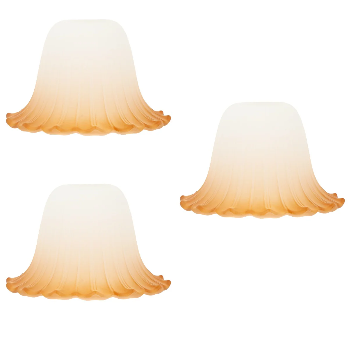 

3 Pieces Glass Lampshade Light Shades for Table Sconce Lights Chandelier Ceiling Hanging Fan Covers