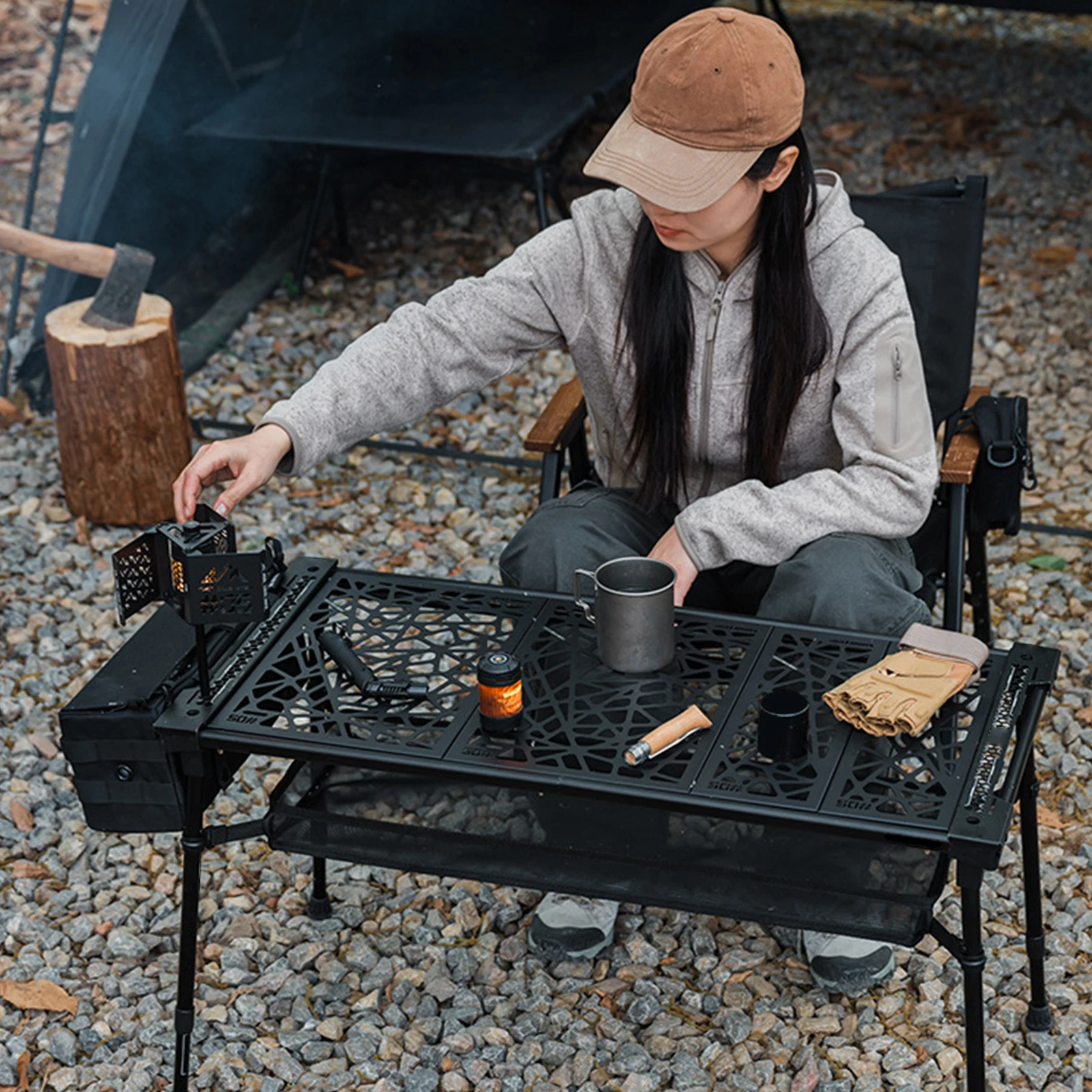 Stainless Steel Outdoor IGT Table Board Rust-Proof Ultralight Camp Table Module Anti-Scratch Multifunctional IGT Unit Plate