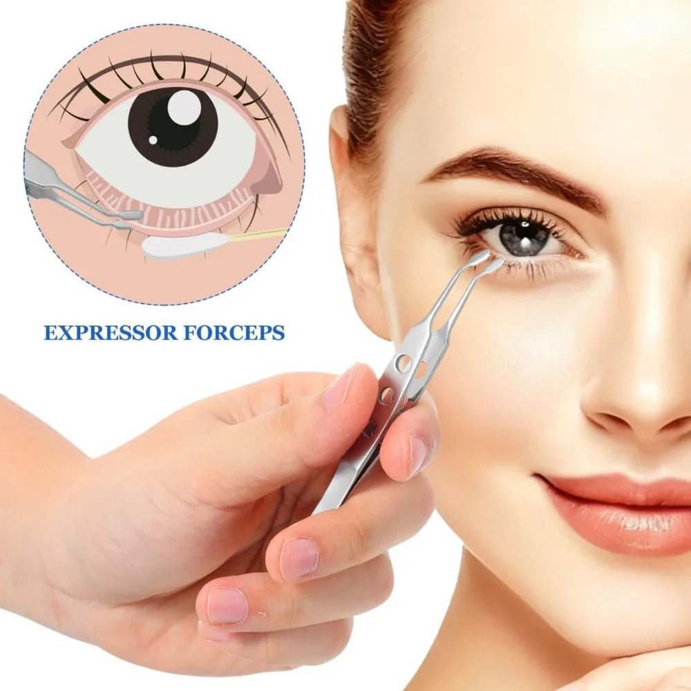 1 قطعة Meibomian الغدة التعبير الفولاذ المقاوم للصدأ الجفن تدليك الملقط ل Dryeye استخراج أداة الرعاية أدوات نظيفة أدوات ماكياج