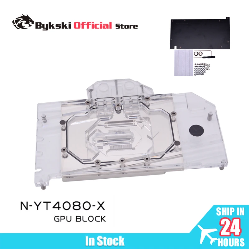 

Водяной блок Bykski N-YT4080-X для Yeston GeForce RTX 4080 16G D6X SUGAR GPU Card/медный охладитель RGB-радиатор/Dense Waterways
