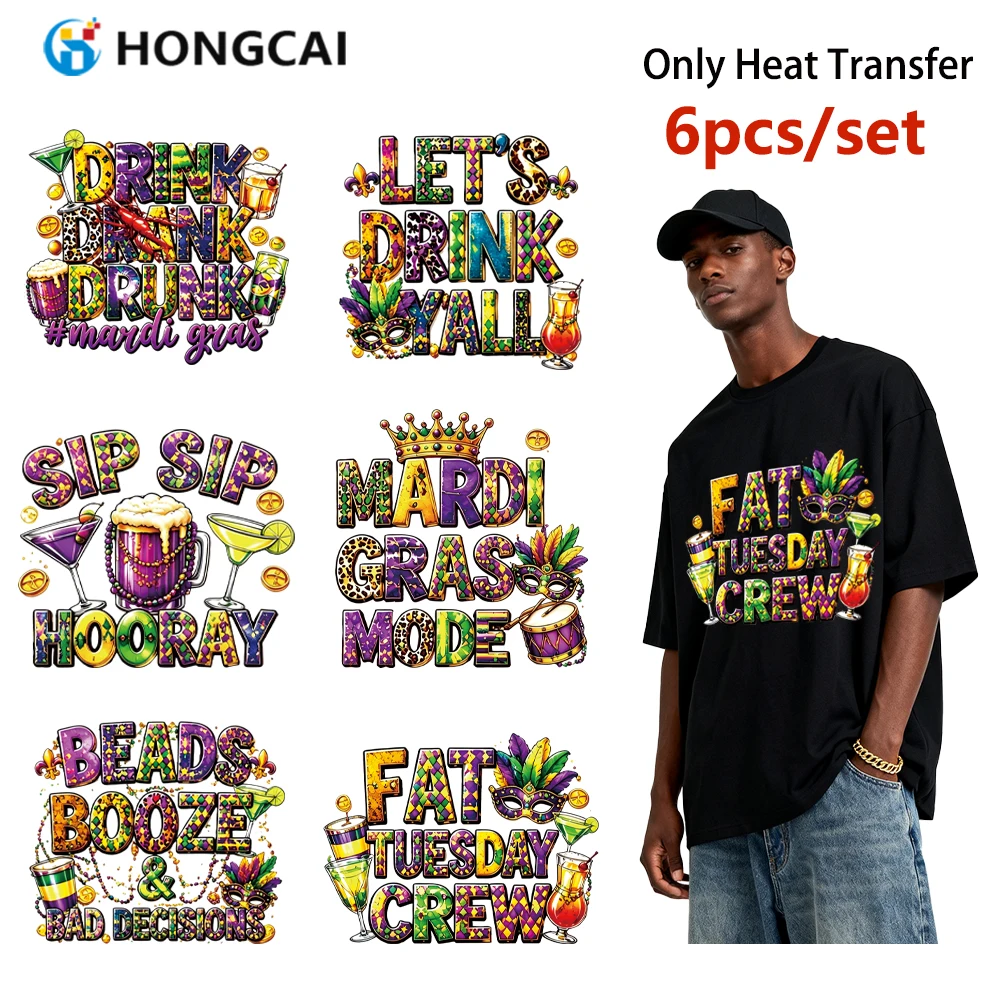 6Pcs Beginner-Friendly Fiesta Iron-on Vinyl, True-Color Vivid Art, Simple Apply Process, Easy HTV for Tees