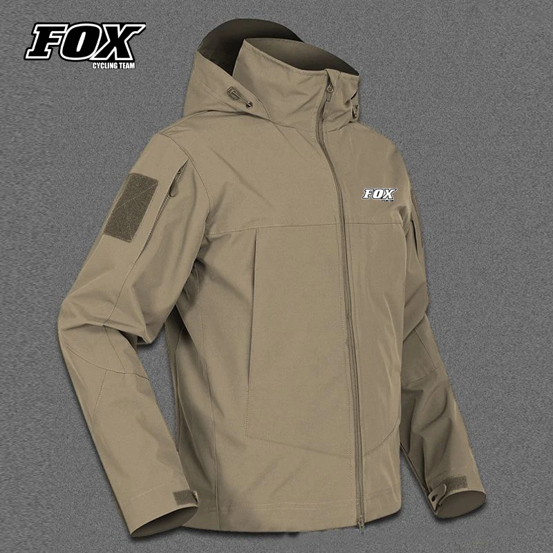 Men MTB Enduro Jacket Fox Cycling Team Cargo Bike Waterproof Long Sleeves Winter Breathable Raincoat Bicycle Riding Windbreaker