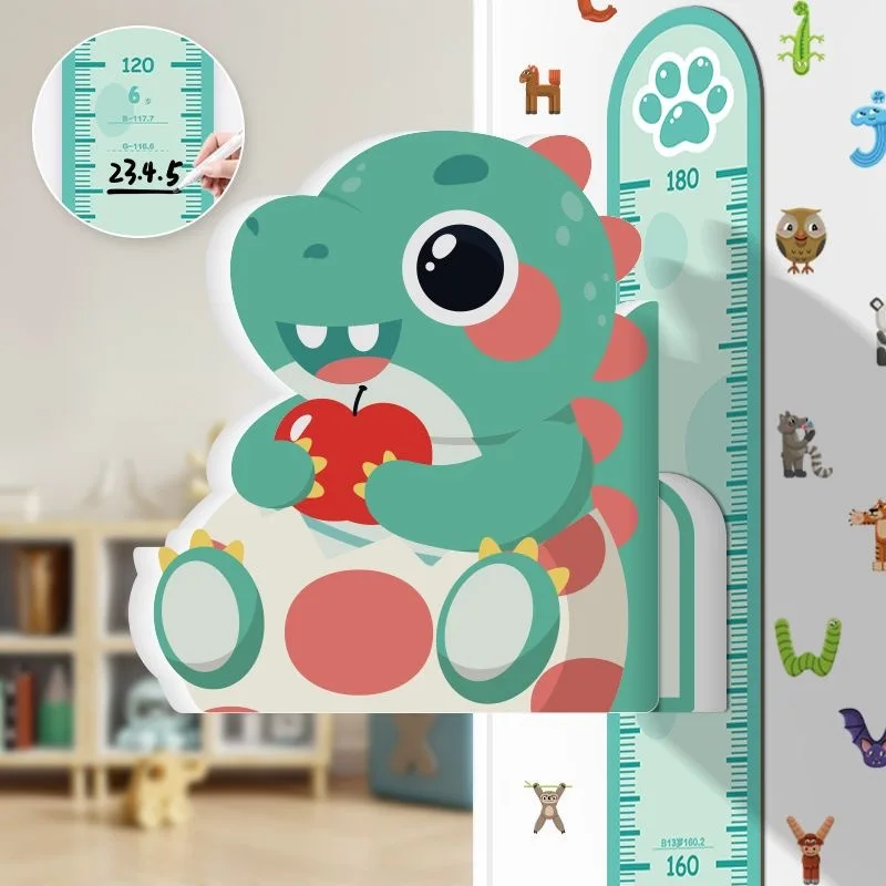 

Wall Stickers Height Measuring Ruler Magnetic Adsorpt Measurement Children Sticker Paper Cartoon Animal for Kids Room Decoration