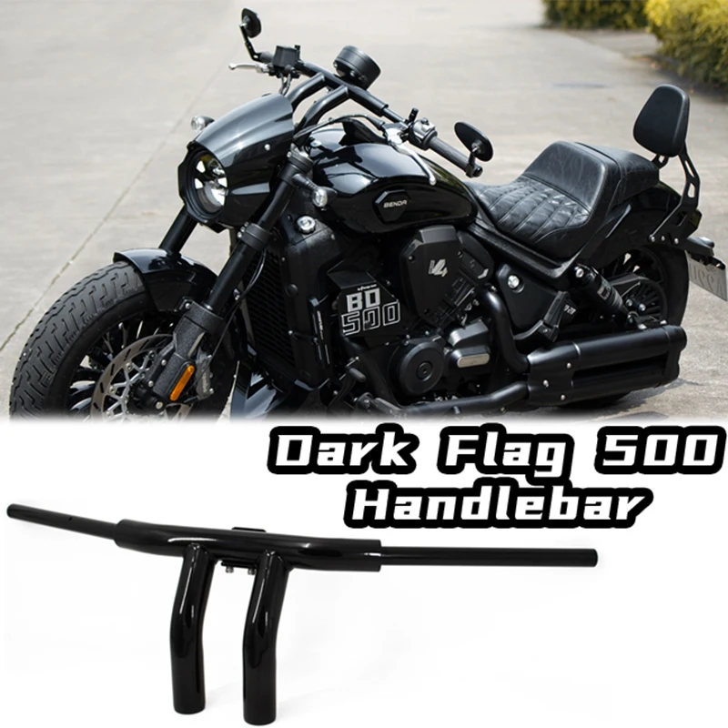 

Motorcycle Handlebar CNC Aluminum Alloy Scooter Handle Bar Steering Wheel Handle Bar Control Drag Bar for BENDA Dark Flag 500