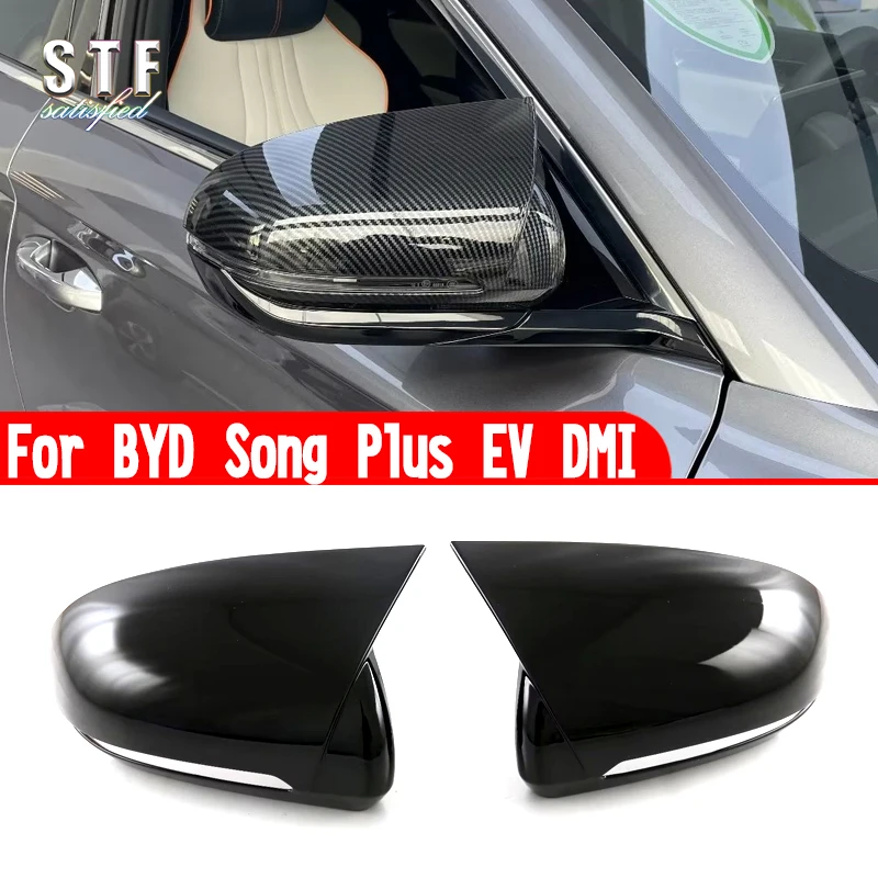 ABS Mirror Cover Trim Car Accessories Stickers For BYD Song Plus EV DMI 2022 2023