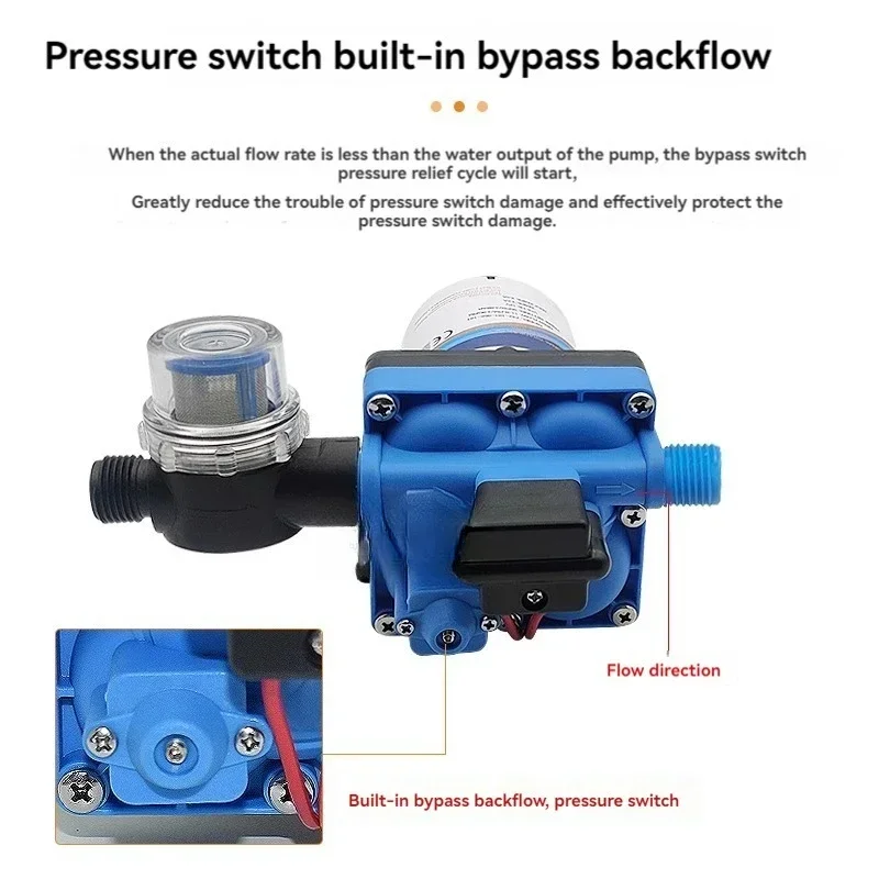 

Полностью новый водяной насос для автодома, автоматический водяной насос для автодома 12 В с переключателем давления, модификация водяного пути