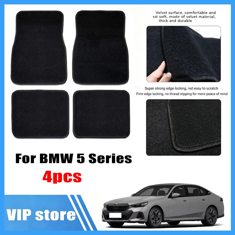 

Car Floor Mats All-Weather Easy To Clean Durable Anti-Slip Interior Protection Floor Liners For BMW 5 Series Accessories