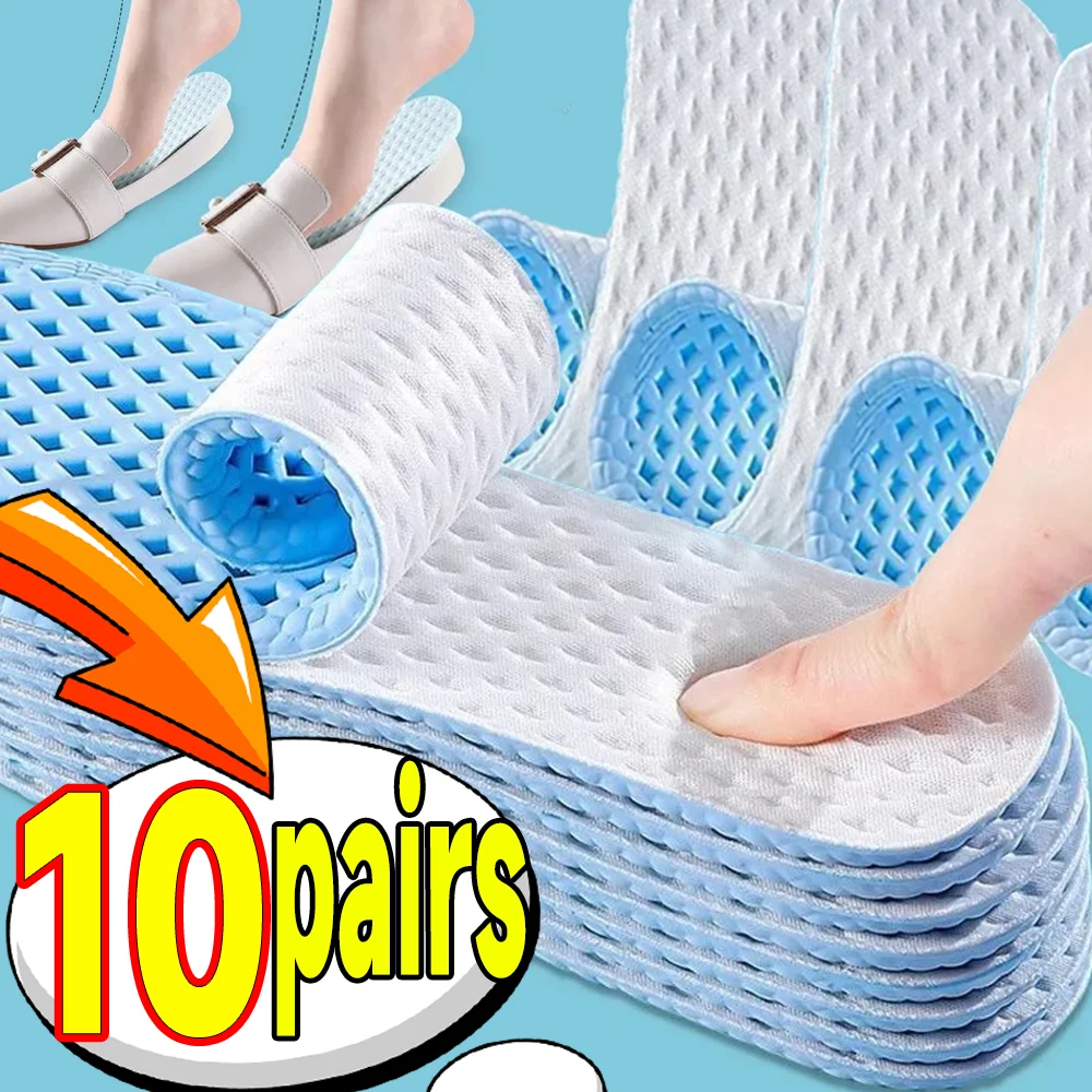 

10/1pairs Running Sports Insoles for Men Shock Summer Cooling Absorption Shoe Sole Breathable Shoes Insole Memory Foam Shoe Pads