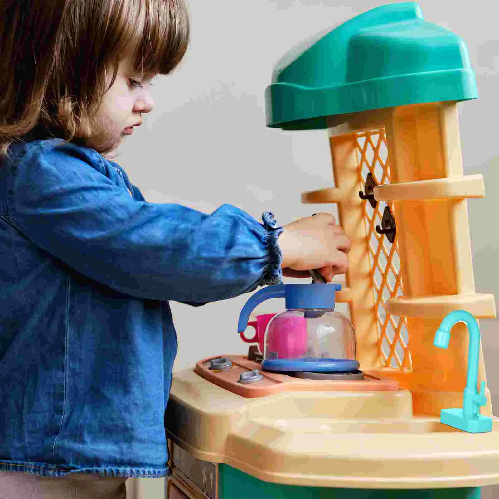 Dishwasher Toy Artificial Water Faucet Imitation Kids Pretend Play Rotate Kitchen Toys Washing Accessory Empty Disc Spindle