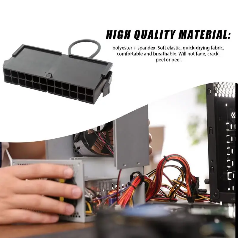 Desktop Motherboard Abastecimento Cabo, PC Abastecimento, Computador Motherboard, durável e fácil de instalar, 24 Pin Módulo