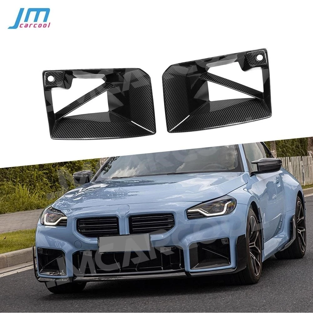 

Dry Carbon Fiber Front Bumper Air Intake for BMW M2 G87 2023 + Foglamp Mesh Grill Frame Vent Dam Rim Cover FRP Car Accessories