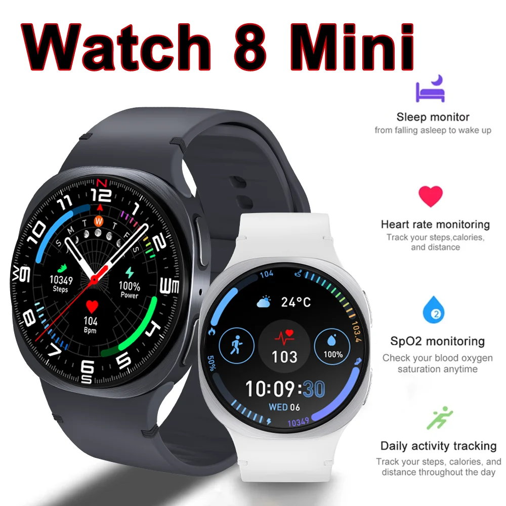 

Оригинальные умные часы 8 Мини 40 мм Часы для женщин и мужчин GPS-слежение NFC-управление Смарт-часы Трекер здоровья Bluetooth Вызов Смарт-часы