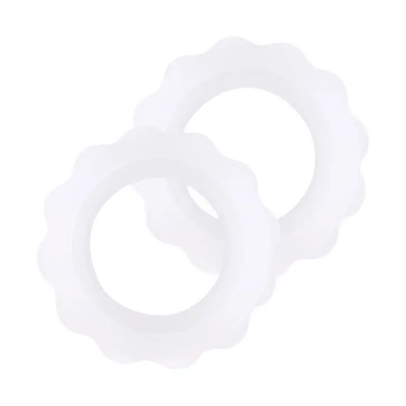 1 Pair Silicone Comfort Rings for Breastfeeding Silver Nursing Cups Protective Rings Set for New Mom Nipple Protectors