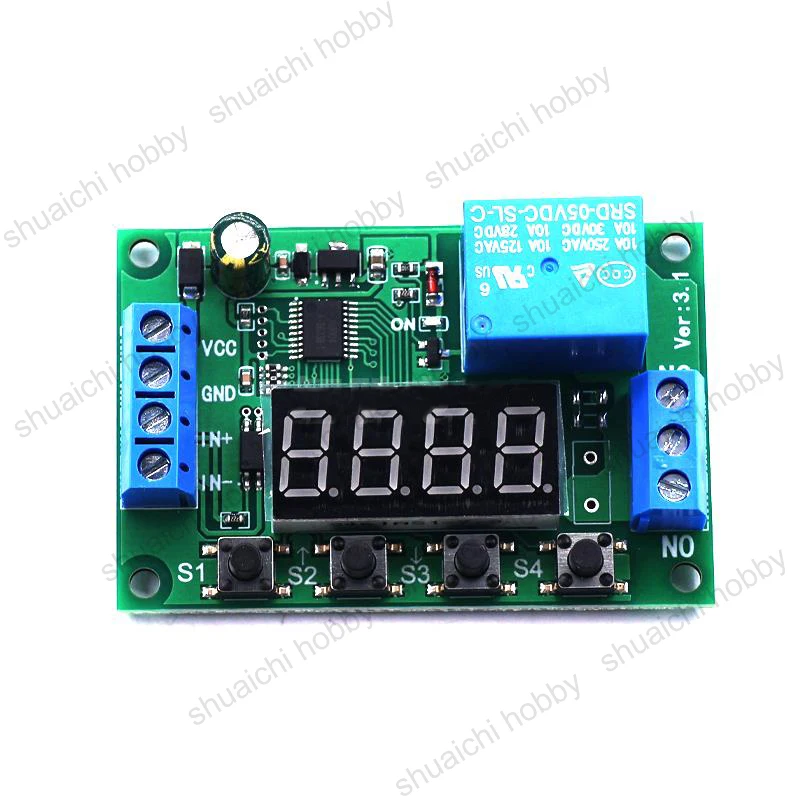 4PCS 5V/12V/24V 10A Time Relay Module Multi-functional Time-delayed with Digital Display Electronic Controller 42 Working Modes