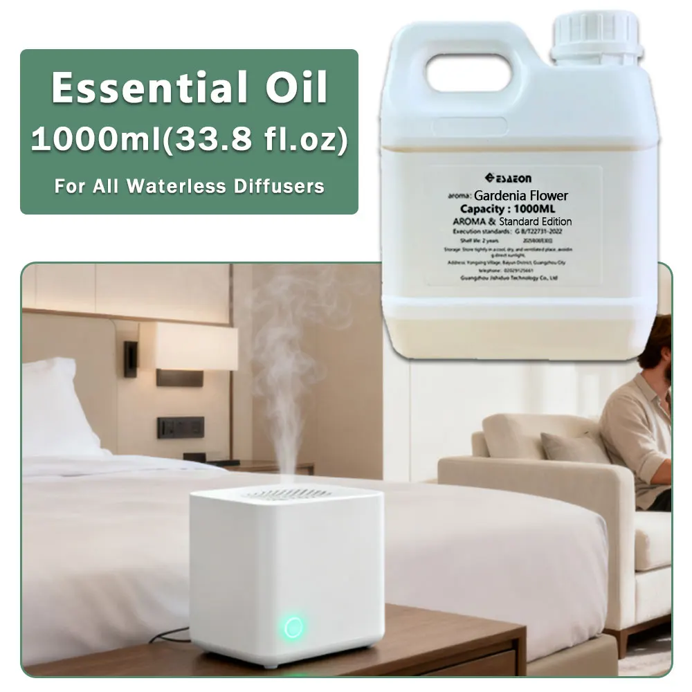 ESAEON Supplement Essential Oils For Aroma Diffusers, For Waterless Aromatherapy Machines, Gardenia Flower  -1000ML (33.8 fl.oz)