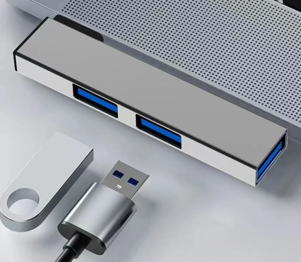 Type C 3 Port USB Hub Lightweight 3 in 1 OTG Splitter 5Gbps for PC Laptop Notebook Student Dorm Study Desk Printer Flash Drive