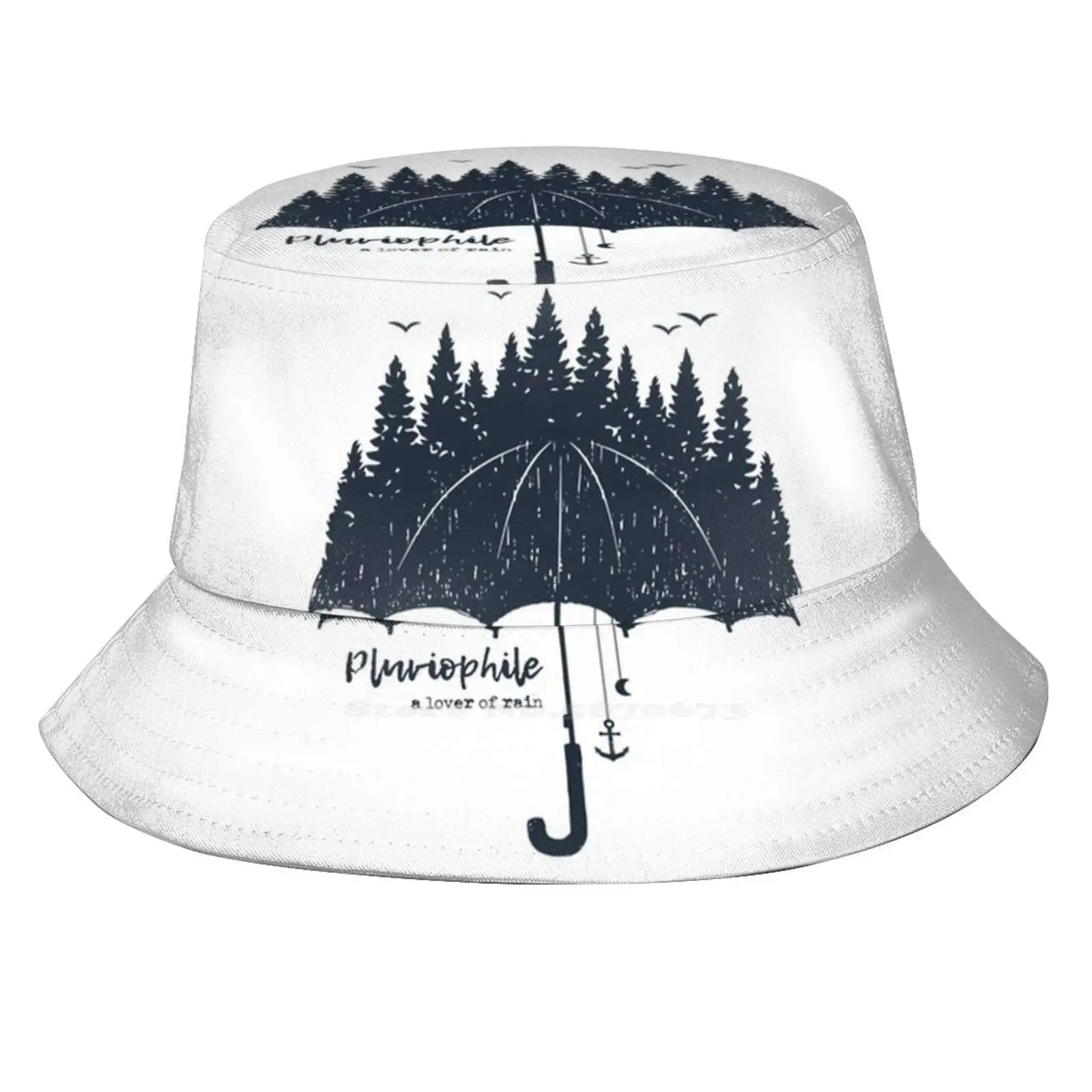 Pluviophile. Umbrella , Forest , Rain. Smart Quote Outdoor Sun Fishing Panama Hats Emblem Rain Background Inspiration