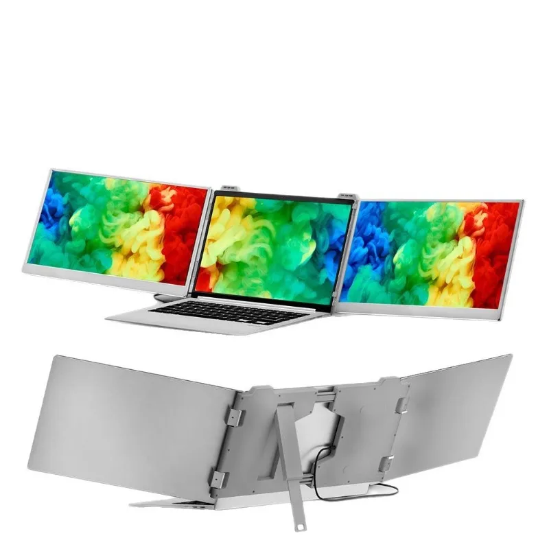 Office monitor high definition high color gamut portable three screen display