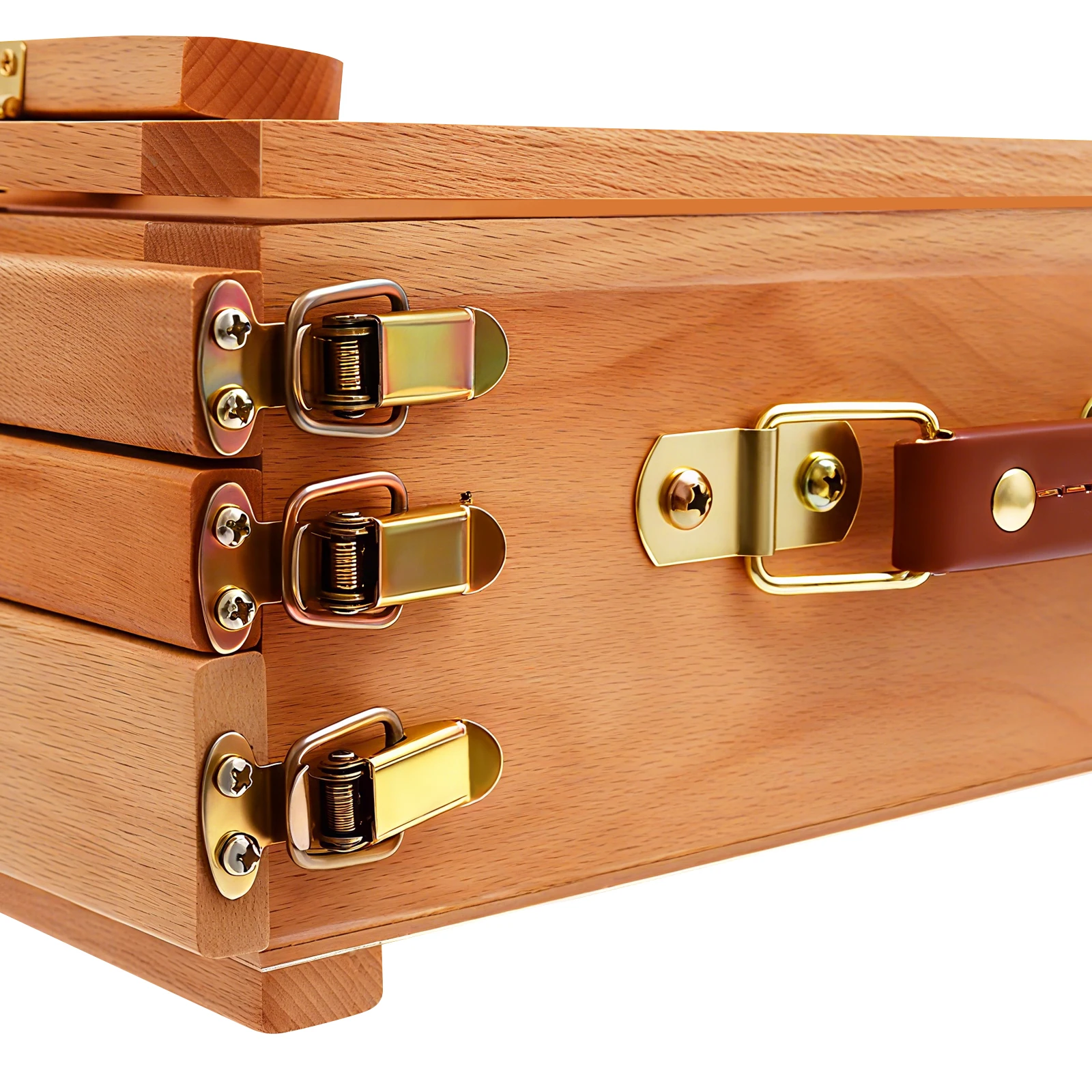 Tabletop Drawing Board Stand with 3 Drawers and 11 Compartments, Beech Wood Storage Easel 0-60° Tilt Adjustable, Portable Sketch Box for Painting Supplies, Ideal Gift for Artists Beginners view 7