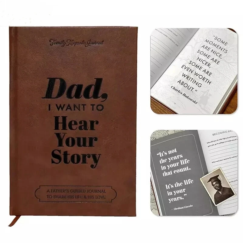 Mom, I Want To Hear Your Story Dad Mom Leather Memory Books A Father\'s Guided Journal To Share His Life Memory Books