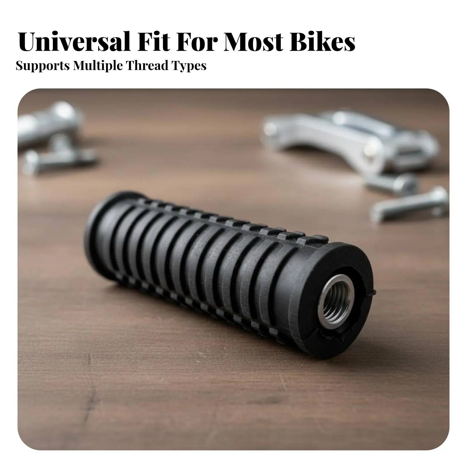 2 Pieces Electric Bike Passenger Foot Peg Space-Saving Universal Passenger Footrests Footpeg Anti-Slip Texture Vehicle Accessory