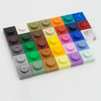 200 개/몫 대량 블록 빌딩 벽돌 얇은 1x1 교육 조립 건설 장난감 어린이 크기 3024 호환