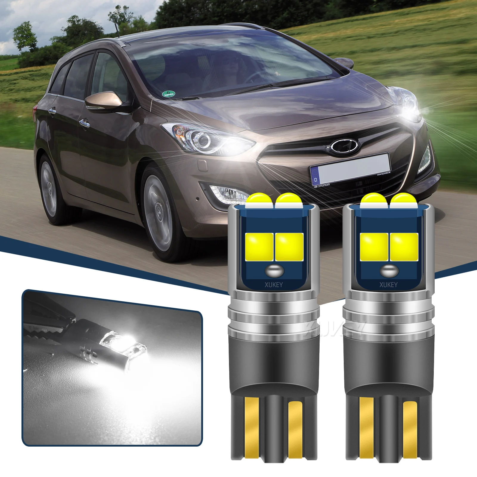 

Светодиодные боковые фары для парковки, белый боковой фонарь W5W для Hyundai Getz Solaris RB 2010-2017 Creta ix25 MK1 Elantra GT Tucson