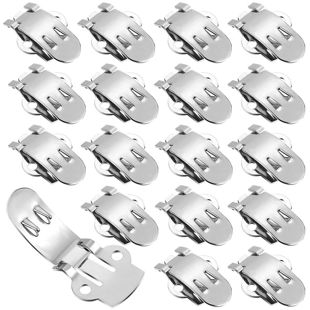 50Pcs Flat Blank Shoe Clips Silver Shoe Clamps Industrial Blank Shoe Clips Flat Blank Clips Shoe Supplies For Diy Crafts Decorat