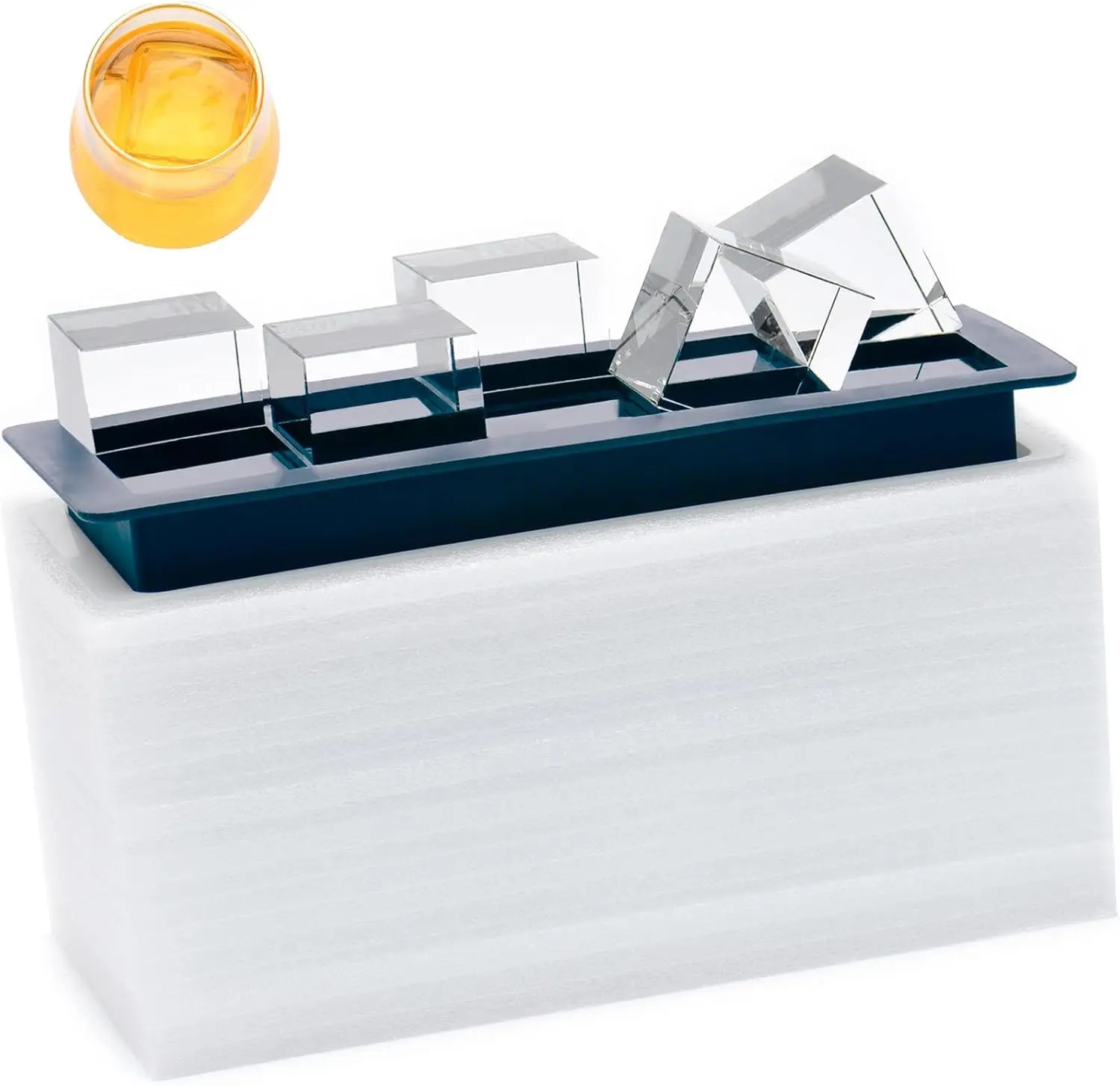 

Силиконовая форма для льда Clear Ice Cube Maker - Прозрачная форма для льда 2 дюйма, 10 больших кубиков, для виски и коктейлей