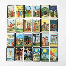 78 sztuk kart Tarot nowego wzroku w żelaznym pudełku Gry karciane 10x6x4 cm Pozłacane krawędzie z przewodnikiem dla początkujących